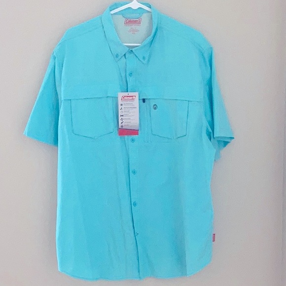 Mens Coleman UPF 30 Quick Dry Blue Shirt XXL - Picture 1 of 4